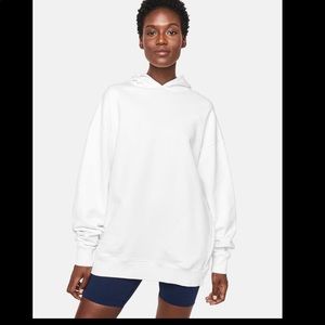 St.V Outdoor Voices oversized hoodie Sweatshirt in Whisper White